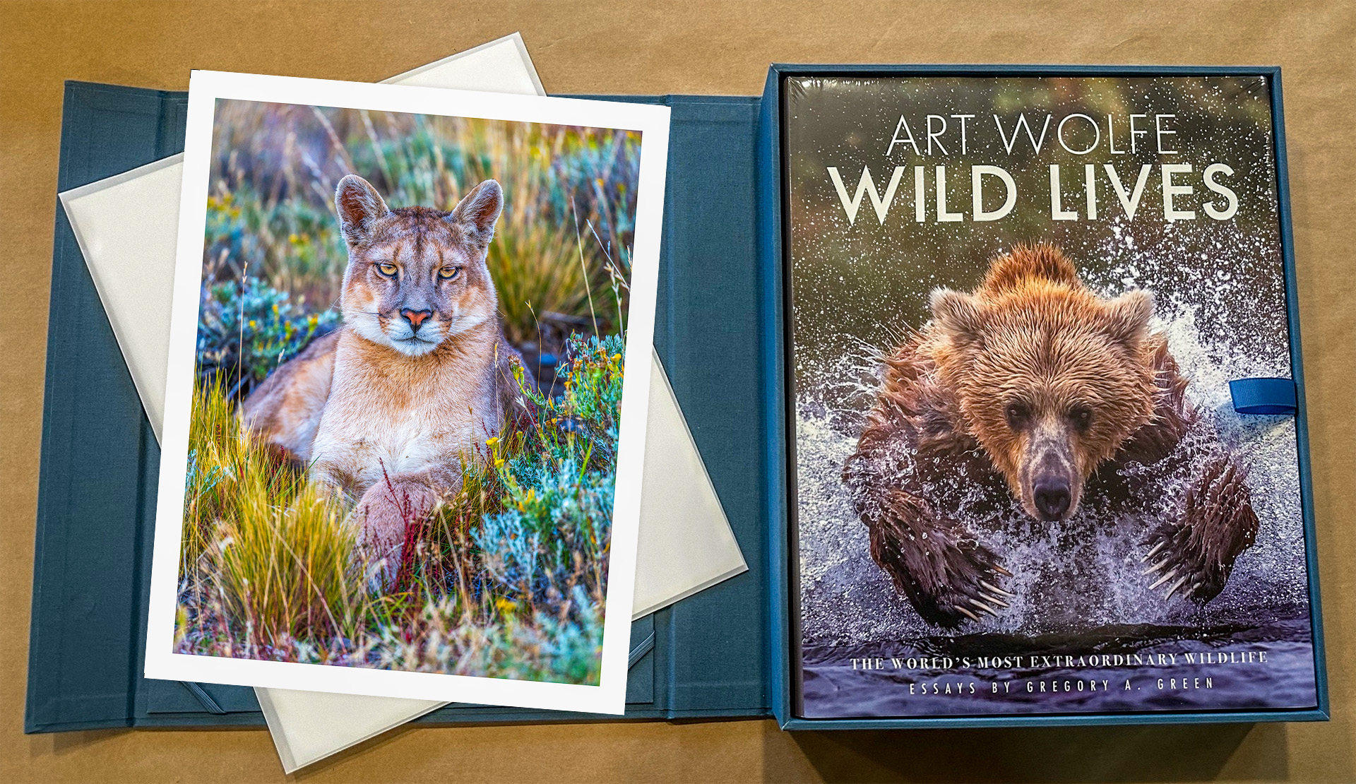 Art Wolfe's Wild Lives - Collector's Edition Book, Print, & Clamshell case.