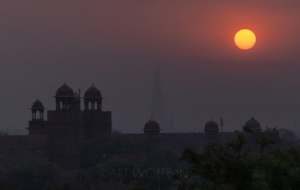 Delhi, India sunset.