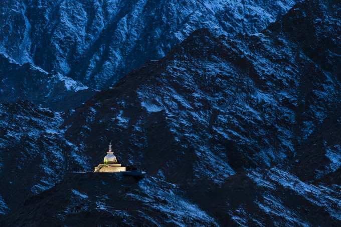 Shanti Stupa, Chanspa, Leh district, Ladakh, India